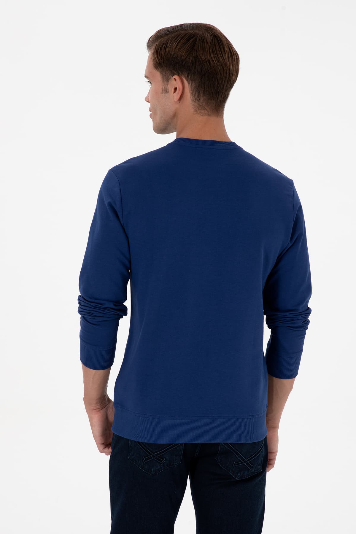 سوئیشرت مردانه U.S. Polo Assn. فیت معمولی یقه گرد ایندیگو نازک مدل 50315570-VR028 سوئیشرت مردانه U.S. Polo Assn. فیت معمولی یقه گرد ایندیگو نازک مدل 50315570-VR028