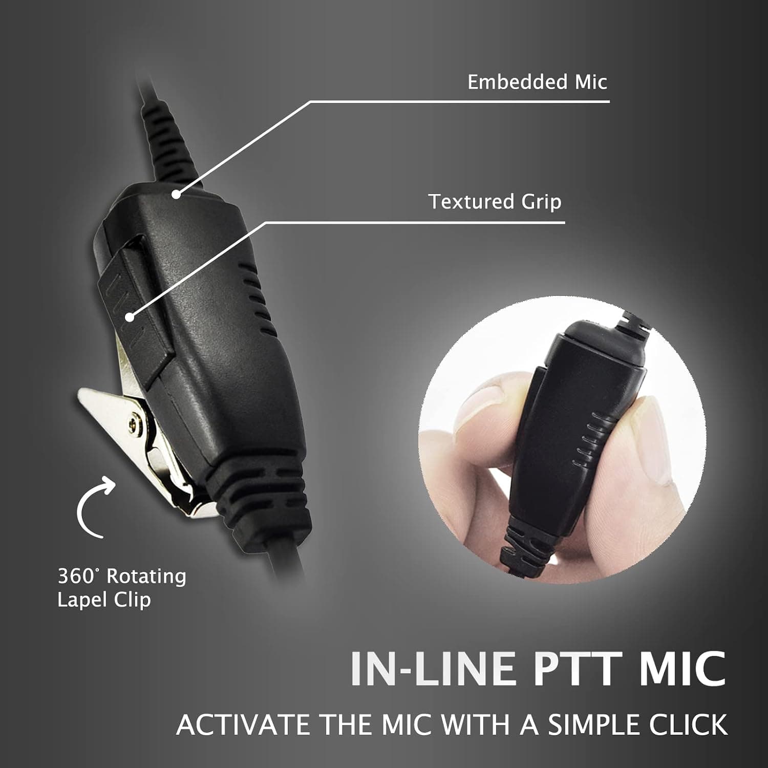 هندزفری مناسب بیسیمهای Motorola، PROMAXPOWER با میکروفون، دکمه PTT و سیم یکتکه C-Shape مدلهای CP110، CP185، CP200، CLS1110، CLS1410، EP450، RDM2070D هندزفری مناسب بیسیمهای Motorola، PROMAXPOWER با میکروفون، دکمه PTT و سیم یکتکه C-Shape مدلهای CP110، CP185، CP200، CLS1110، CLS1410، EP450، RDM2070D