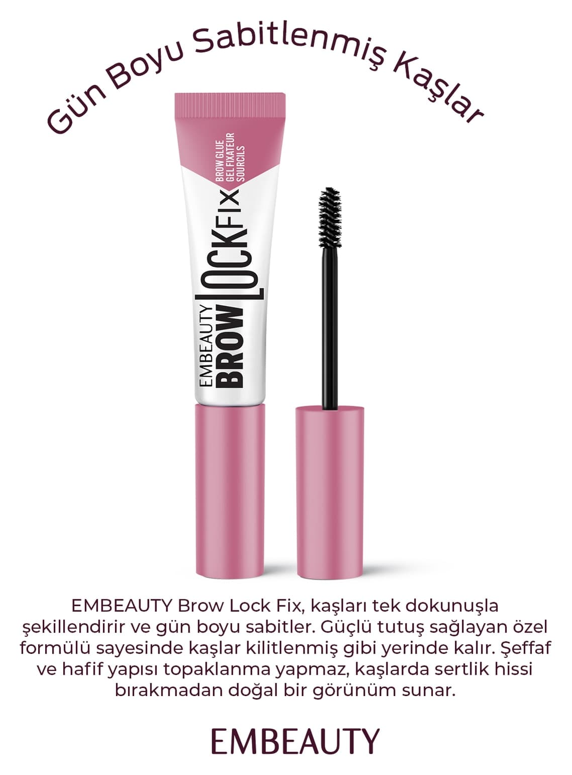 ماسکارای ثابتکننده ابرو Embeauty Brow Lock Fix شفاف با بیوتین و B5 ماسکارای ثابتکننده ابرو Embeauty Brow Lock Fix شفاف با بیوتین و B5