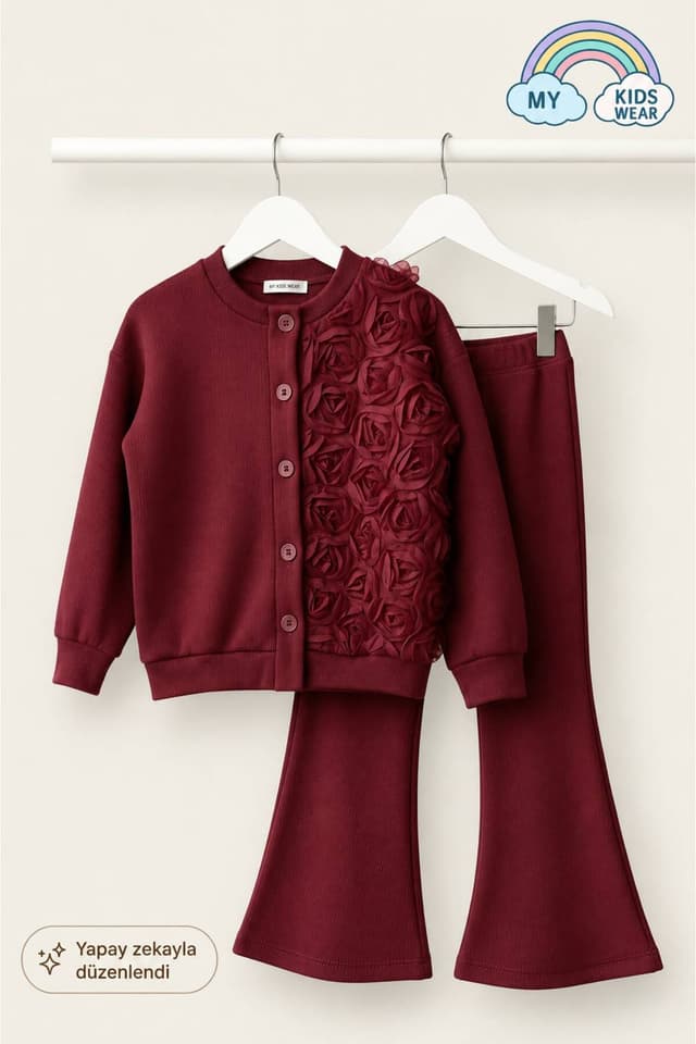 ست دوتکه ژاکت بافتنی دخترانه My Kids Wear با اپلیکه گل رز توری 3-10 سال مدل 12298 ست دوتکه ژاکت بافتنی دخترانه My Kids Wear با اپلیکه گل رز توری 3-10 سال مدل 12298
