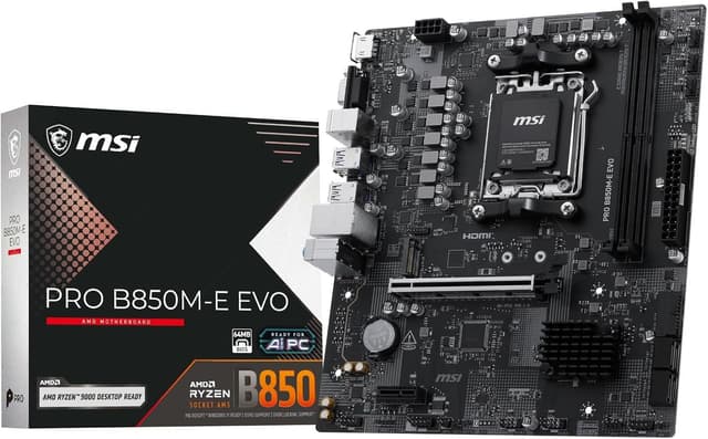 مادربرد MSI مدل MB PRO B850M-E EVO سوکت AM5 حافظه DDR5 فرم فاکتور mATX مادربرد MSI مدل MB PRO B850M-E EVO سوکت AM5 حافظه DDR5 فرم فاکتور mATX