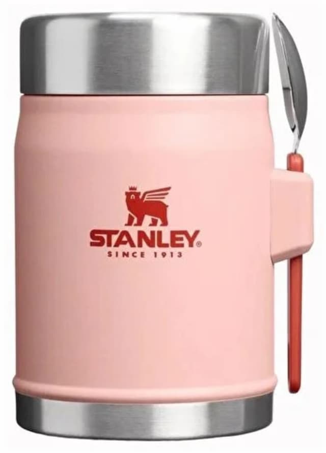 ظرف غذای Stanley افسانهای همراه Spork 0.4L / 14oz گل هلویی ظرف غذای Stanley افسانهای همراه Spork 0.4L / 14oz گل هلویی