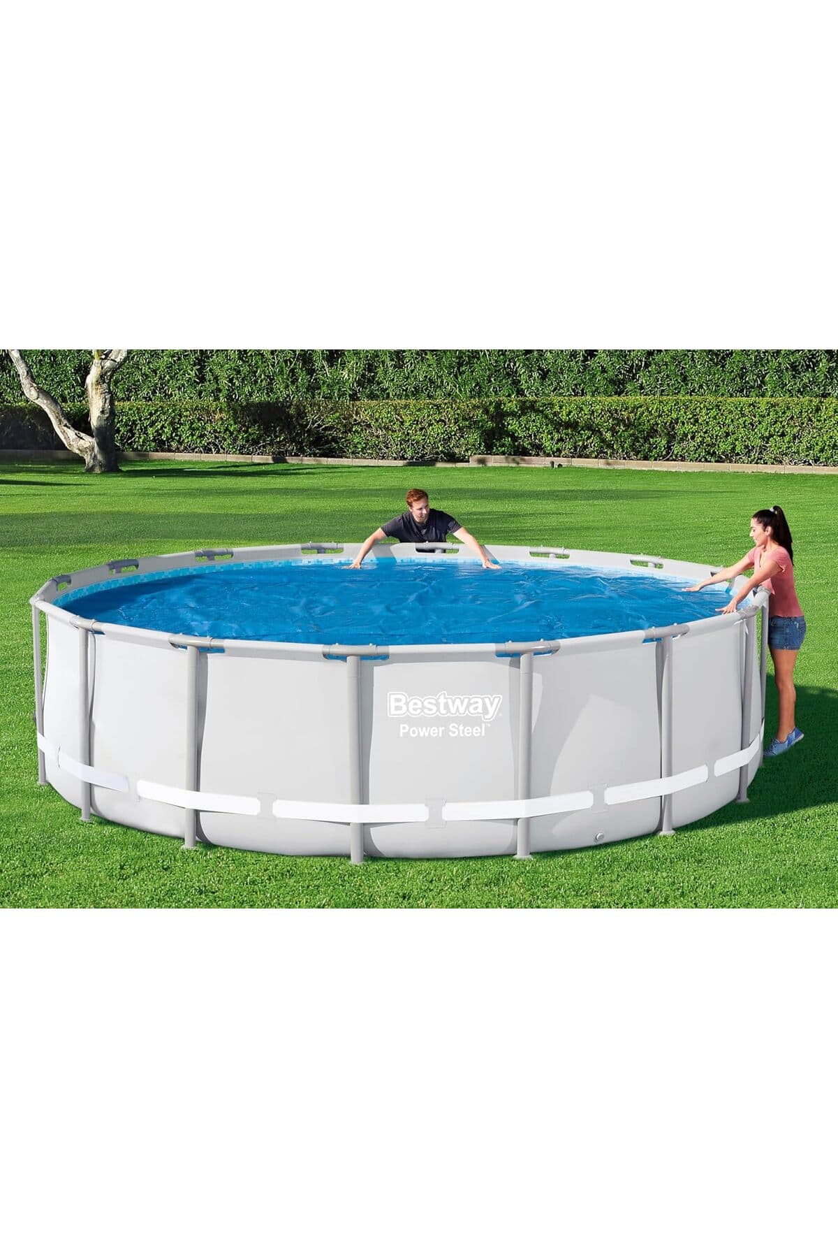روکش خورشیدی پلیاتیلنی Bestway آبی گرد 462 cm روکش خورشیدی پلیاتیلنی Bestway آبی گرد 462 cm