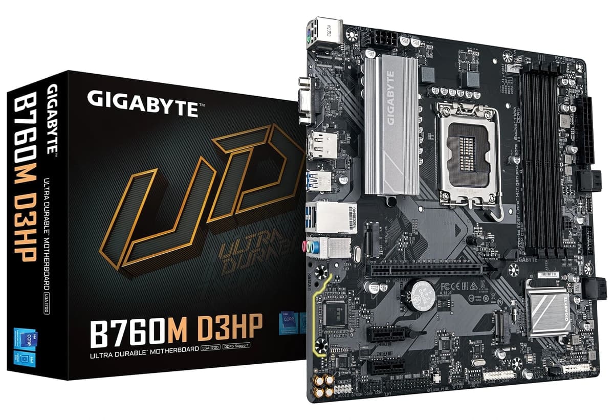 مادربورد Gigabyte Matx 1700p حافظه D5 5600MHz(OC) مدل B760m D3hp مادربورد Gigabyte Matx 1700p حافظه D5 5600MHz(OC) مدل B760m D3hp