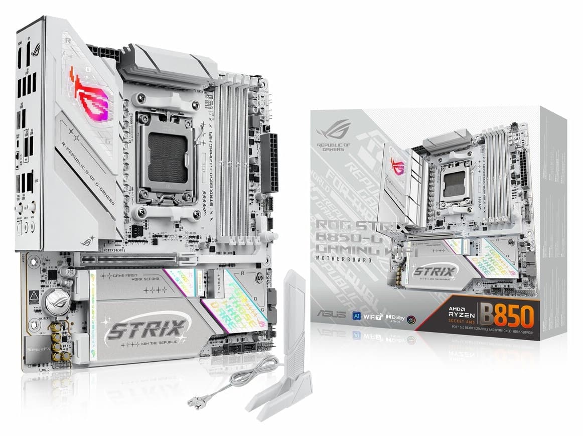 مادربورد ASUS ROG Strix B850-G Gaming WiFi با حافظه DDR5 سوکت AM5 و فرم فاکتور mATX مادربورد ASUS ROG Strix B850-G Gaming WiFi با حافظه DDR5 سوکت AM5 و فرم فاکتور mATX