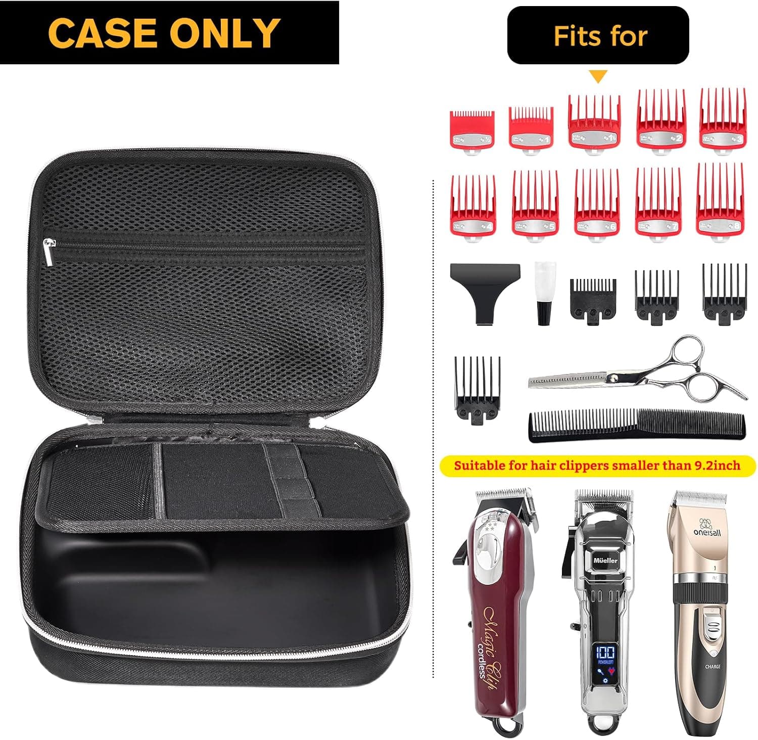 کیف آرایشگری مردانه ProCase سخت، قابل شستوشو و ضدروغن با سینی داخلی لغزنده کیف آرایشگری مردانه ProCase سخت، قابل شستوشو و ضدروغن با سینی داخلی لغزنده