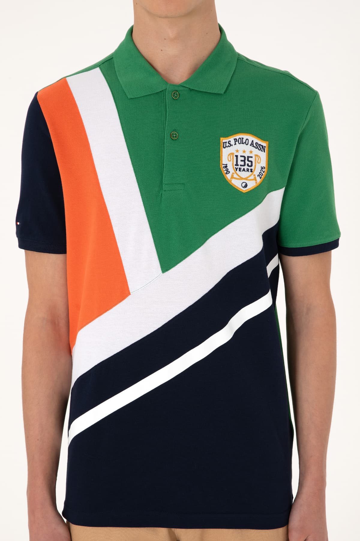 تیشرت مردانه U.S. Polo Assn. فیت معمولی یقه پولو سبز مدل 50300164-VR054 تیشرت مردانه U.S. Polo Assn. فیت معمولی یقه پولو سبز مدل 50300164-VR054
