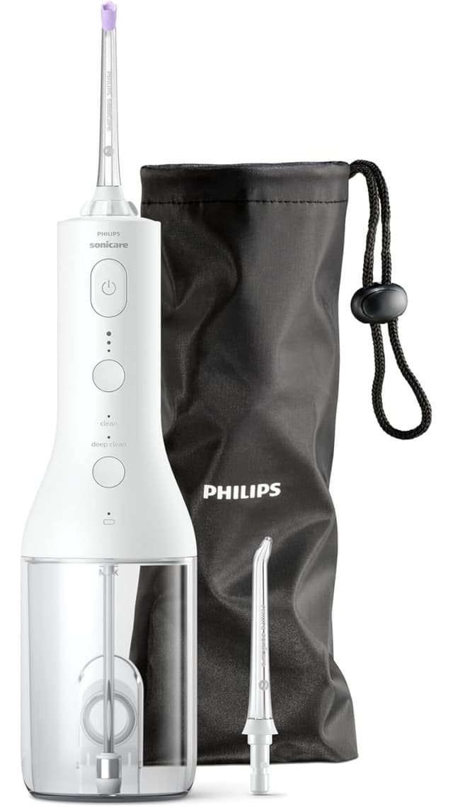 دستگاه شستوشوی دهان Philips Sonicare Power Flosser 3000 بیسیم با فناوری Quad Stream سفید مدل HX3826/31 دستگاه شستوشوی دهان Philips Sonicare Power Flosser 3000 بیسیم با فناوری Quad Stream سفید مدل HX3826/31