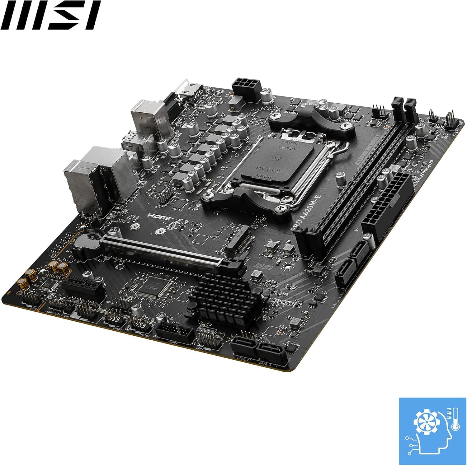 مادربرد MSI مدل PRO A620M-E سوکت AM5 DDR5 6000(OC) MHz mATX مادربرد MSI مدل PRO A620M-E سوکت AM5 DDR5 6000(OC) MHz mATX