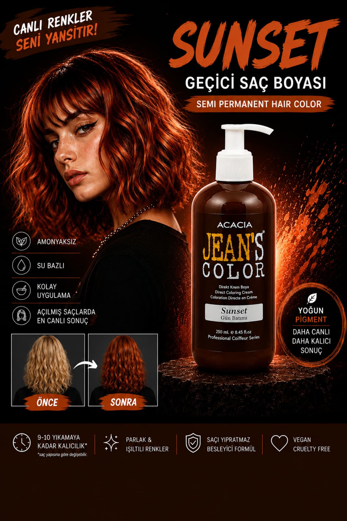 رنگ مو زنانه jeans color بدون آمونیاک غروب آفتاب 250ml رنگ مو زنانه jeans color بدون آمونیاک غروب آفتاب 250ml