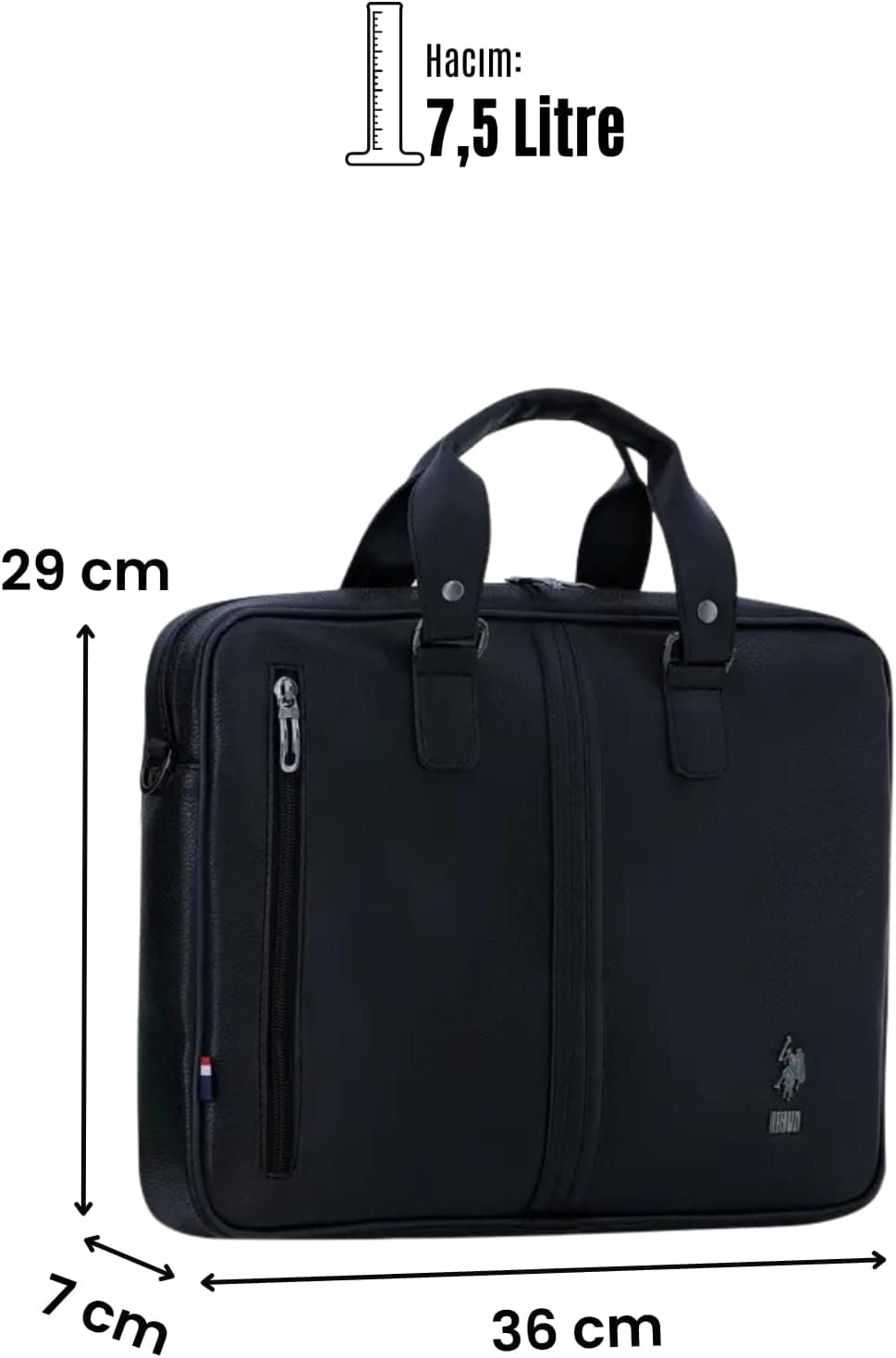 کیف لپتاپ و اسناد دوشی U.S. POLO ASSN مشکی مدل 6753-6752 کیف لپتاپ و اسناد دوشی U.S. POLO ASSN مشکی مدل 6753-6752