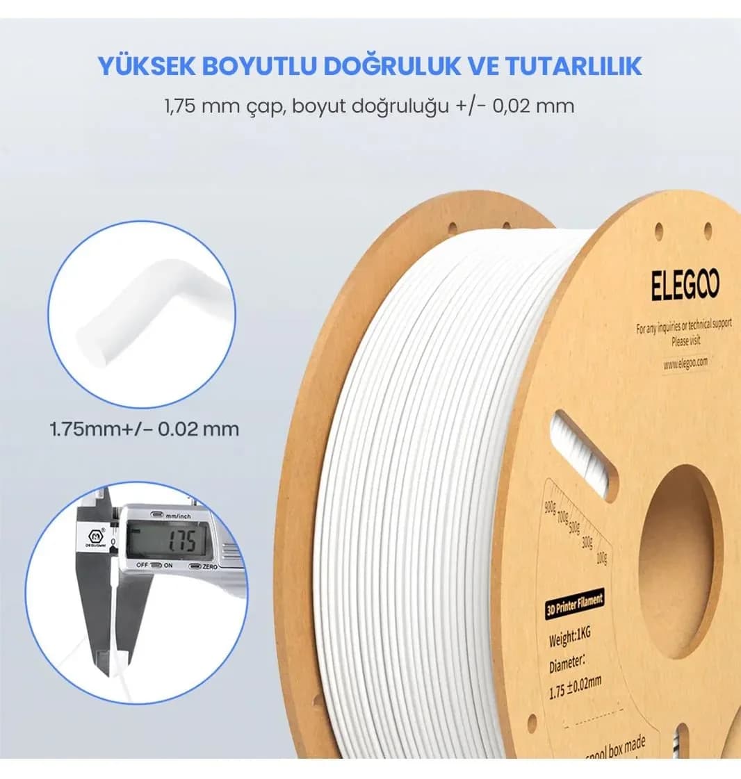 فیلامنت پرینتر سه بعدی ELEGOO PLA+ مشکی فیلامنت پرینتر سه بعدی ELEGOO PLA+ مشکی