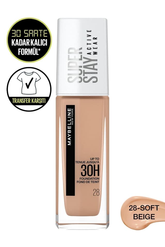کرم پودر Maybelline New York Superstay Active Wear 30H شماره 28 بژ ملایم کرم پودر Maybelline New York Superstay Active Wear 30H شماره 28 بژ ملایم