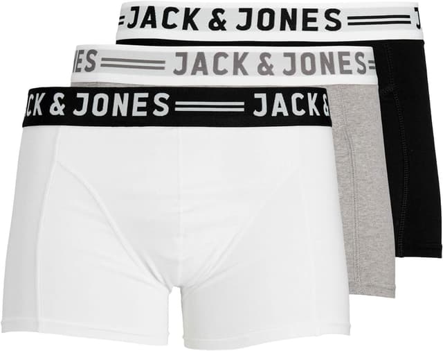 باکسر مردانه JACK & JONES بسته 3 تایی SENSE TRUNKS مدل 12081832BLACK باکسر مردانه JACK & JONES بسته 3 تایی SENSE TRUNKS مدل 12081832BLACK