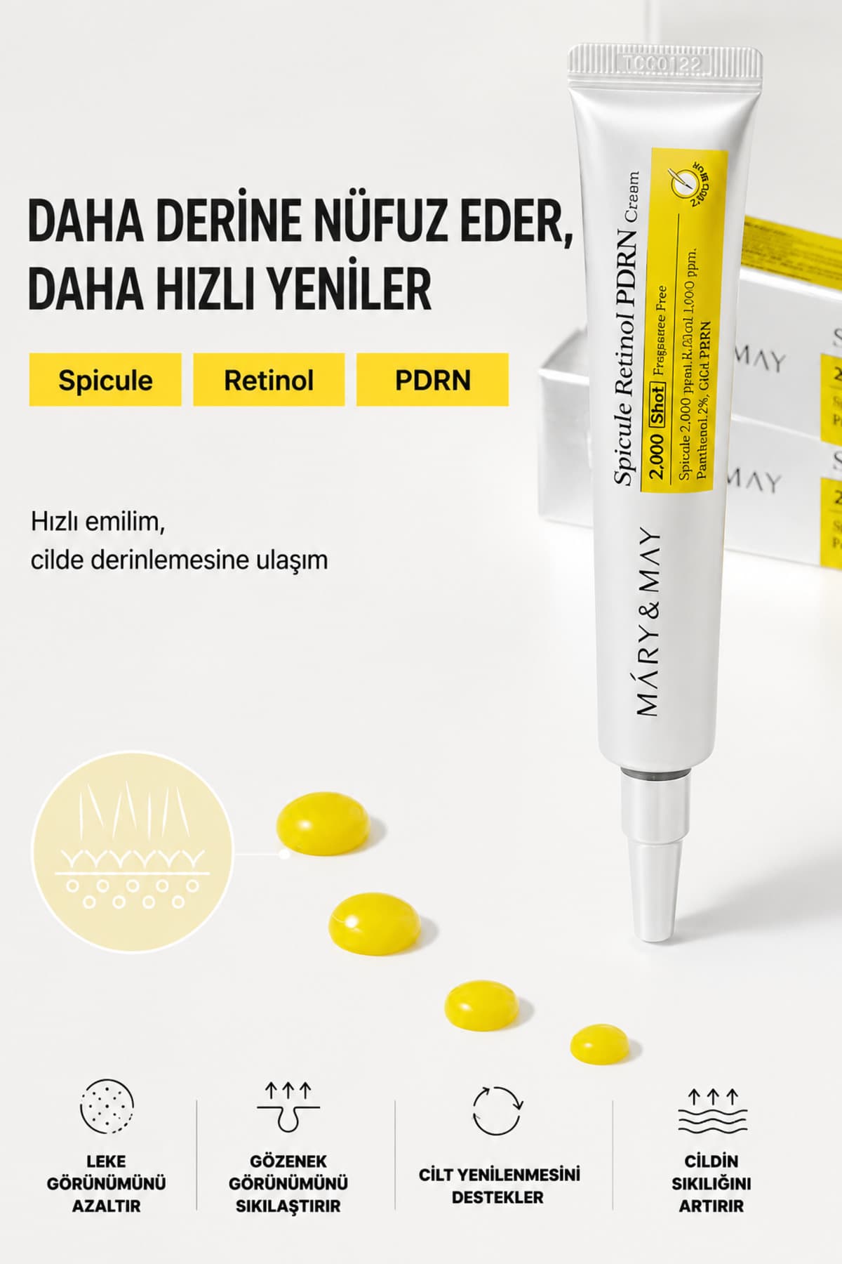 کرم Mary & May Smart Retinol Spicule Retinol PDRN 15gr (%0.1 Retinol) کرم Mary & May Smart Retinol Spicule Retinol PDRN 15gr (%0.1 Retinol)