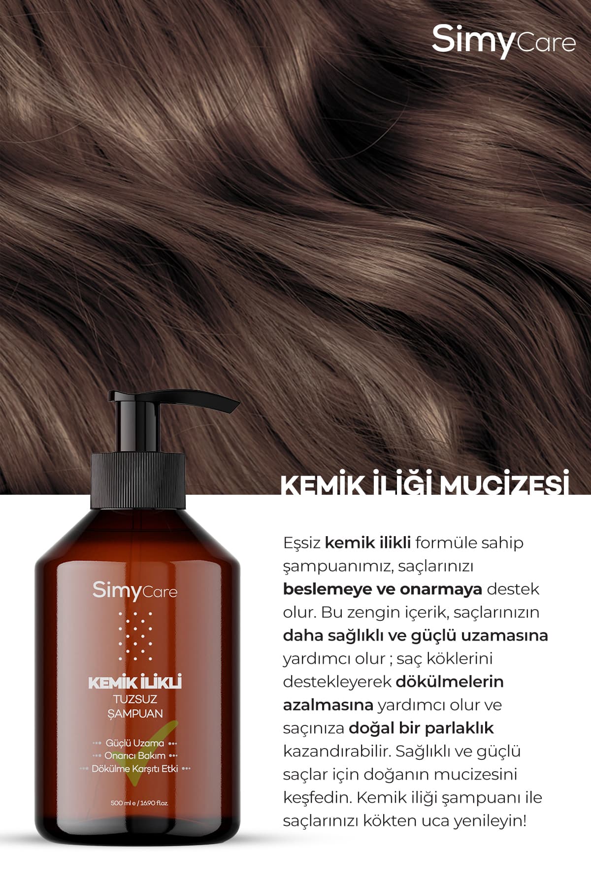 شامپو موی بدون نمک حاوی مغز استخوان SimyCare - 500 ml شامپو موی بدون نمک حاوی مغز استخوان SimyCare - 500 ml