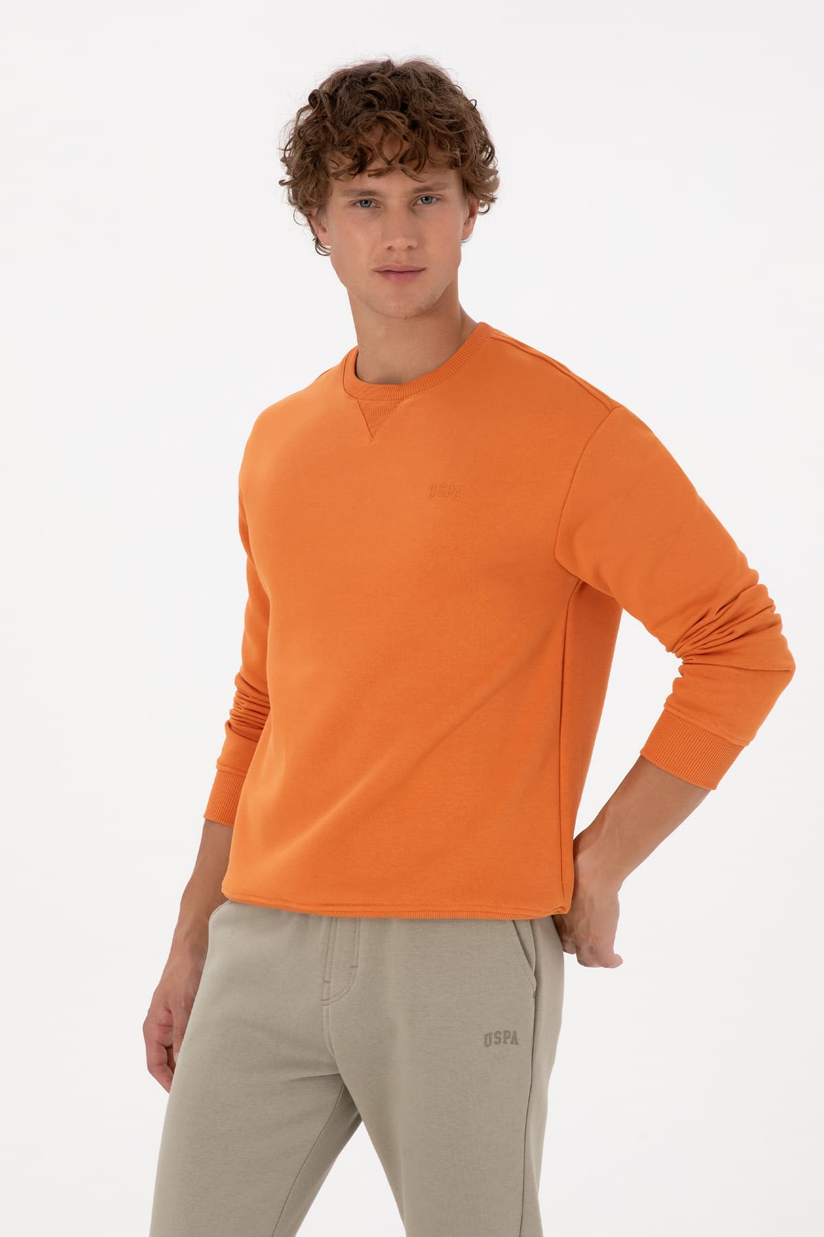 سویشرت مردانه U.S. Polo Assn. کامفورت فیت یقه گرد پرزدار مسی مدل 50313757-VR182 سویشرت مردانه U.S. Polo Assn. کامفورت فیت یقه گرد پرزدار مسی مدل 50313757-VR182