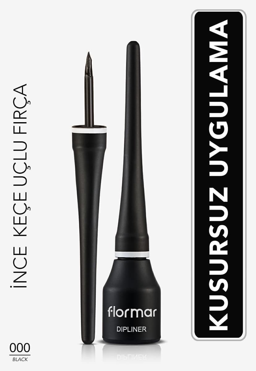 خط چشم Flormar مشکی پرپیگمنت با نوک نمدی باریک و حالت نیمه مات خط چشم Flormar مشکی پرپیگمنت با نوک نمدی باریک و حالت نیمه مات