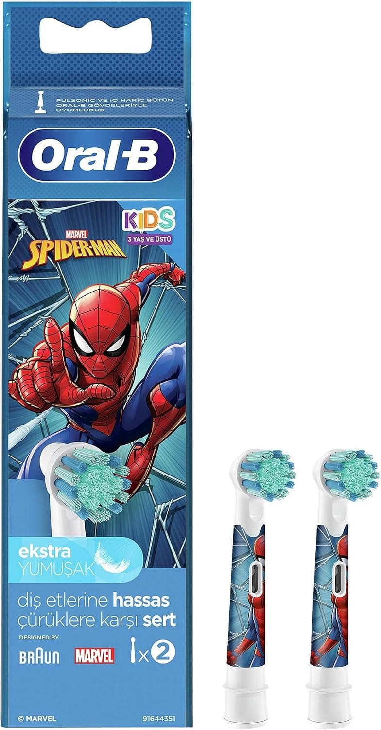 سری یدک مسواک Oral-B طرح Spiderman بسته 2 عددی سری یدک مسواک Oral-B طرح Spiderman بسته 2 عددی