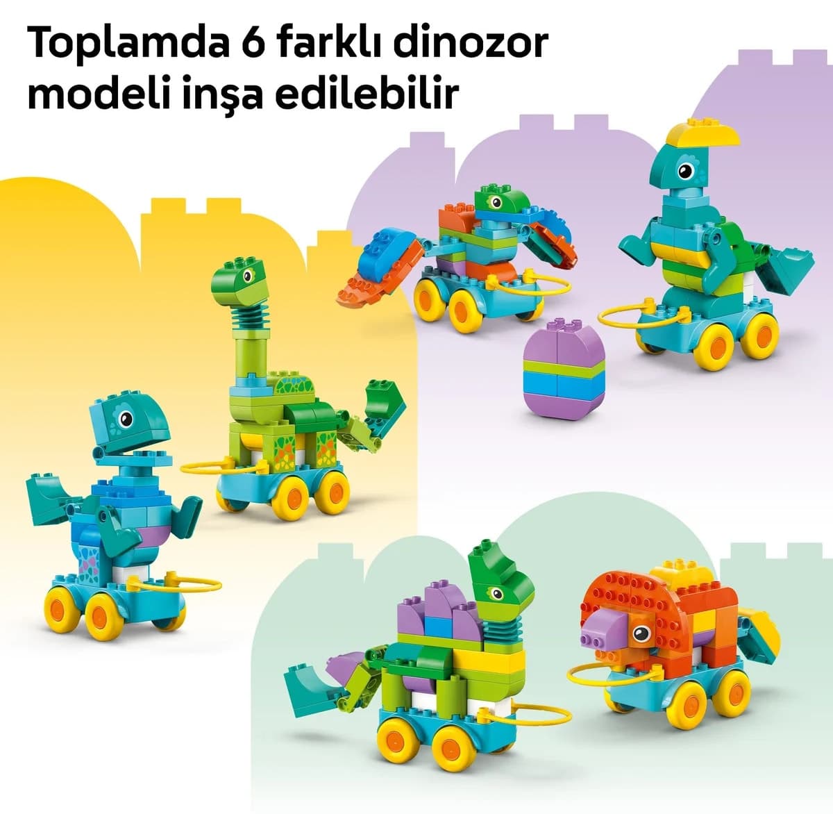 لگو DUPLO دایناسورهای چرخدار ۳ در ۱ مدل 10451 ۱۰۸ قطعه لگو DUPLO دایناسورهای چرخدار ۳ در ۱ مدل 10451 ۱۰۸ قطعه