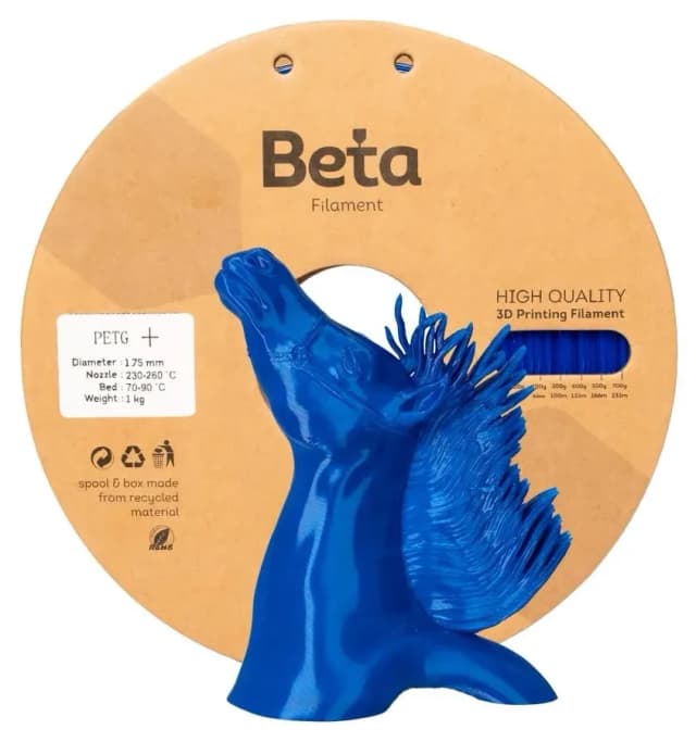 فیلامنت پرینتر سه بعدی Beta Filament PETG+ آبی تیره فیلامنت پرینتر سه بعدی Beta Filament PETG+ آبی تیره