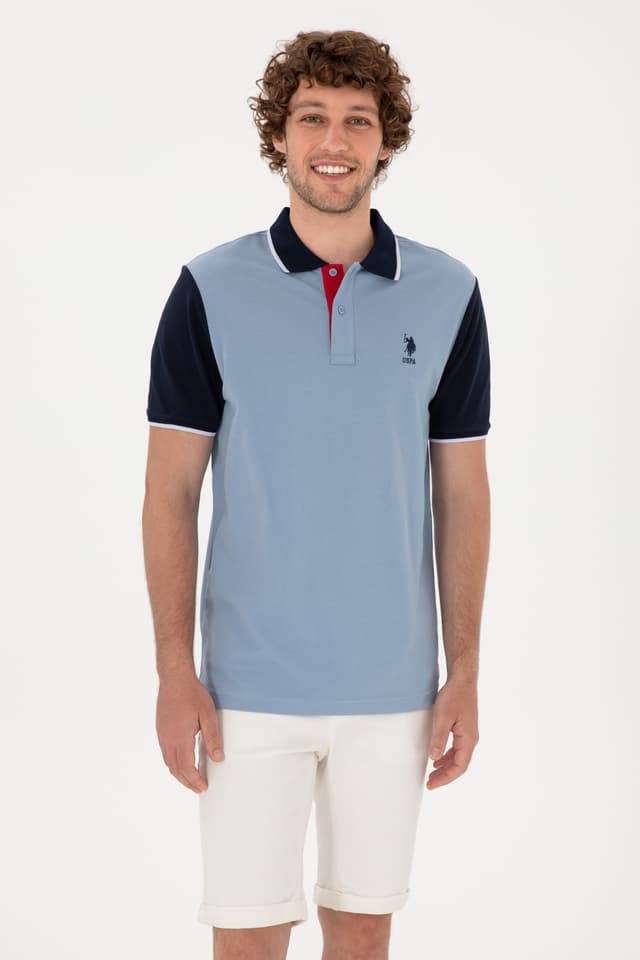 تیشرت مردانه U.S. Polo Assn. فیت معمولی یقه پولو آبی مدل 50306871-VR036 تیشرت مردانه U.S. Polo Assn. فیت معمولی یقه پولو آبی مدل 50306871-VR036