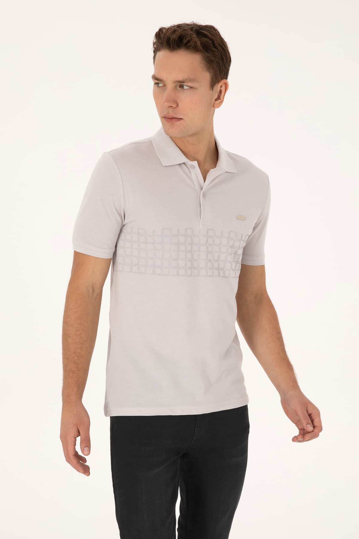تیشرت مردانه U.S. Polo Assn. یقه پولو فیت معمولی سنگی مدل 50324789-VR049 تیشرت مردانه U.S. Polo Assn. یقه پولو فیت معمولی سنگی مدل 50324789-VR049