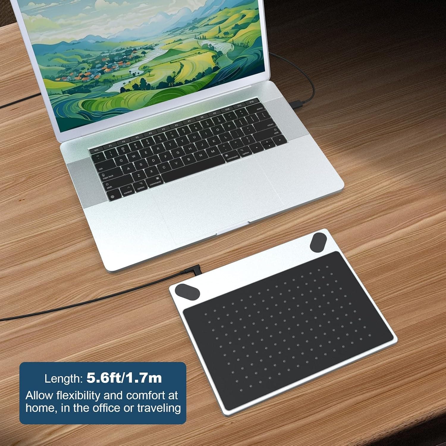 کابل شارژ Micro USB Arzweyk سازگار با تبلتهای Wacom Intuos Bamboo 1.7m کابل شارژ Micro USB Arzweyk سازگار با تبلتهای Wacom Intuos Bamboo 1.7m