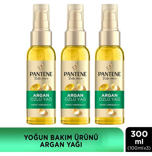 محصول مراقبت فشرده Pantene با روغن آرگان 3×100ml محصول مراقبت فشرده Pantene با روغن آرگان 3×100ml