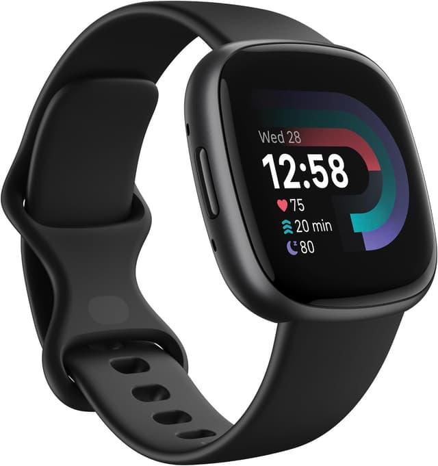 ساعت هوشمند ورزشی Fitbit با GPS داخلی مدل Versa 4 مشکی گرافیتی ساعت هوشمند ورزشی Fitbit با GPS داخلی مدل Versa 4 مشکی گرافیتی