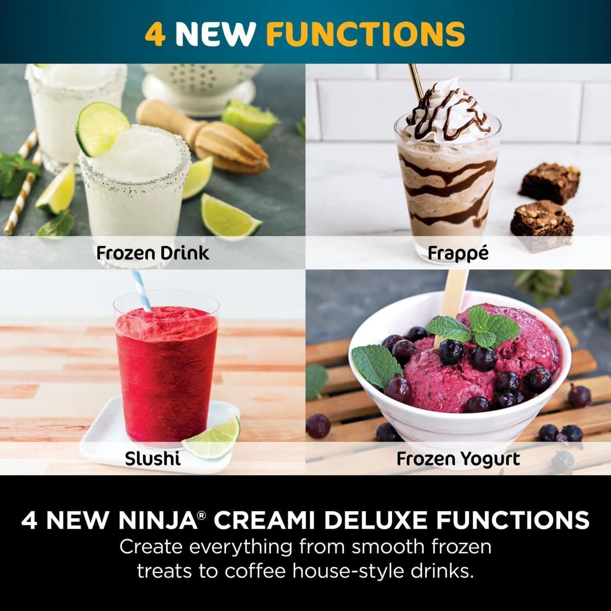 دستگاه بستنیساز NINJA CREAMi Deluxe ۱۱ کاره ۳ ظرفه نقرهای مدل NC501 دستگاه بستنیساز NINJA CREAMi Deluxe ۱۱ کاره ۳ ظرفه نقرهای مدل NC501