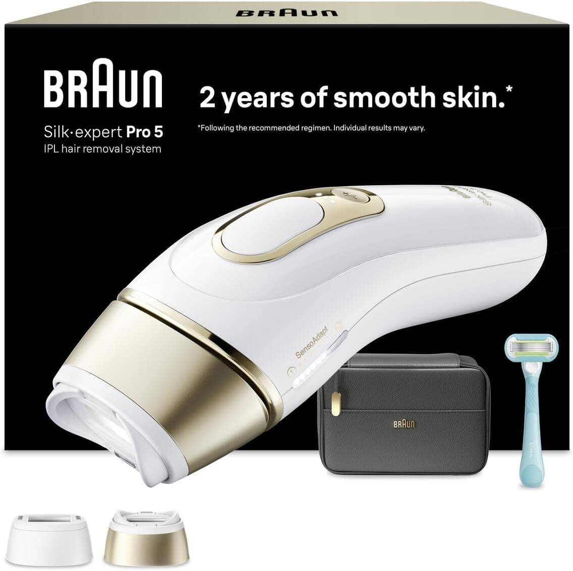 دستگاه IPL خانگی Braun Silk·expert Pro 5 مدل PL5221 با کیف و 2 هد دستگاه IPL خانگی Braun Silk·expert Pro 5 مدل PL5221 با کیف و 2 هد