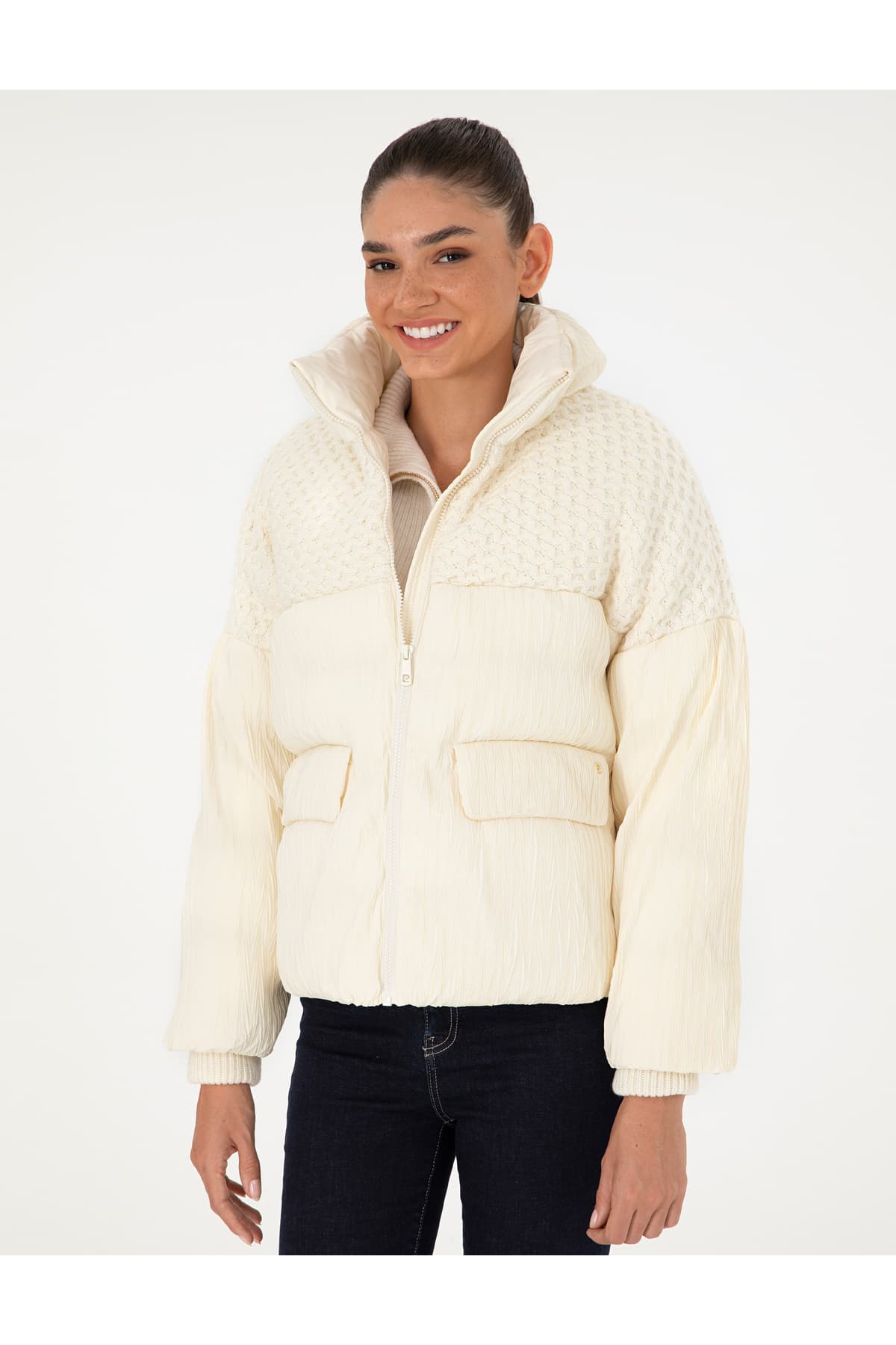 کاپشن Pierre Cardin فیت راحتی کرم مدل 50290334-VR019 کاپشن Pierre Cardin فیت راحتی کرم مدل 50290334-VR019