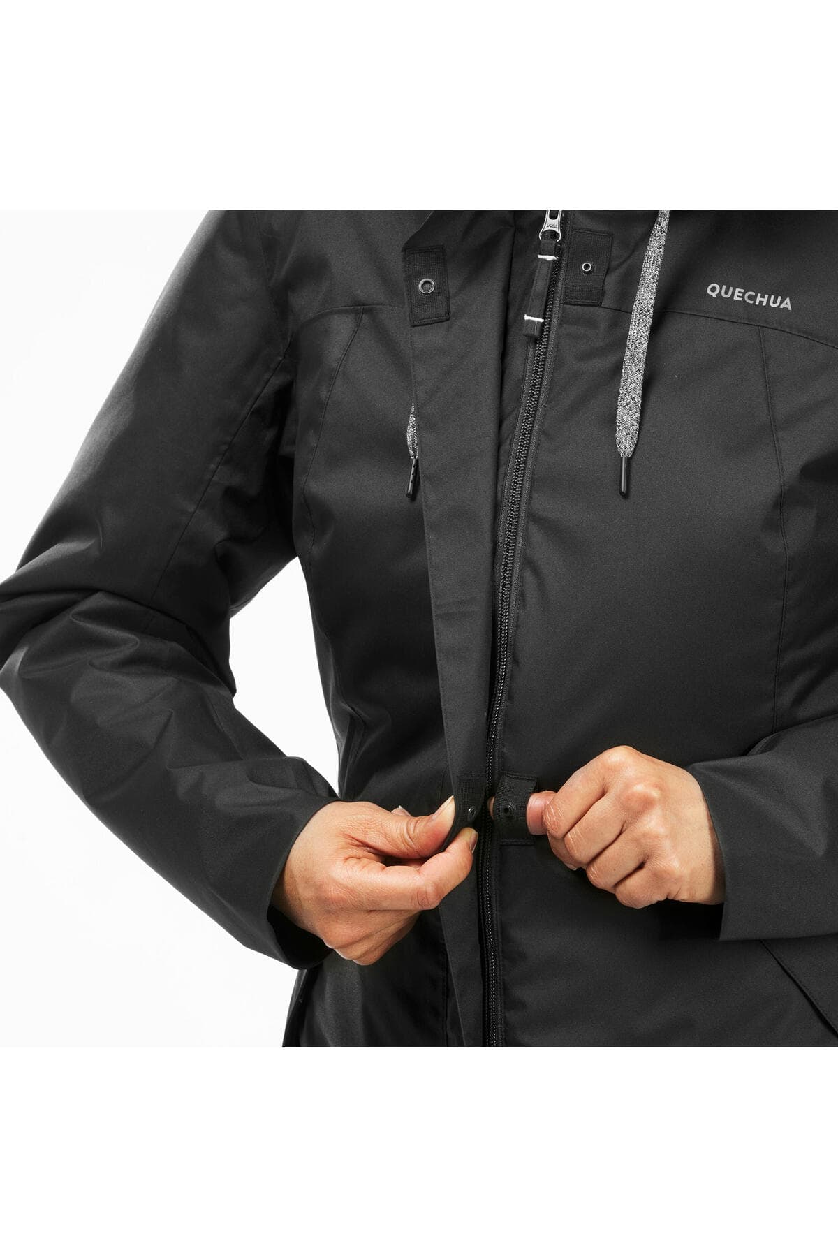 کاپشن زمستانی زنانه ضدآب Decathlon Quechua مشکی مناسب دمای -10 °C مدل NH500 کاپشن زمستانی زنانه ضدآب Decathlon Quechua مشکی مناسب دمای -10 °C مدل NH500