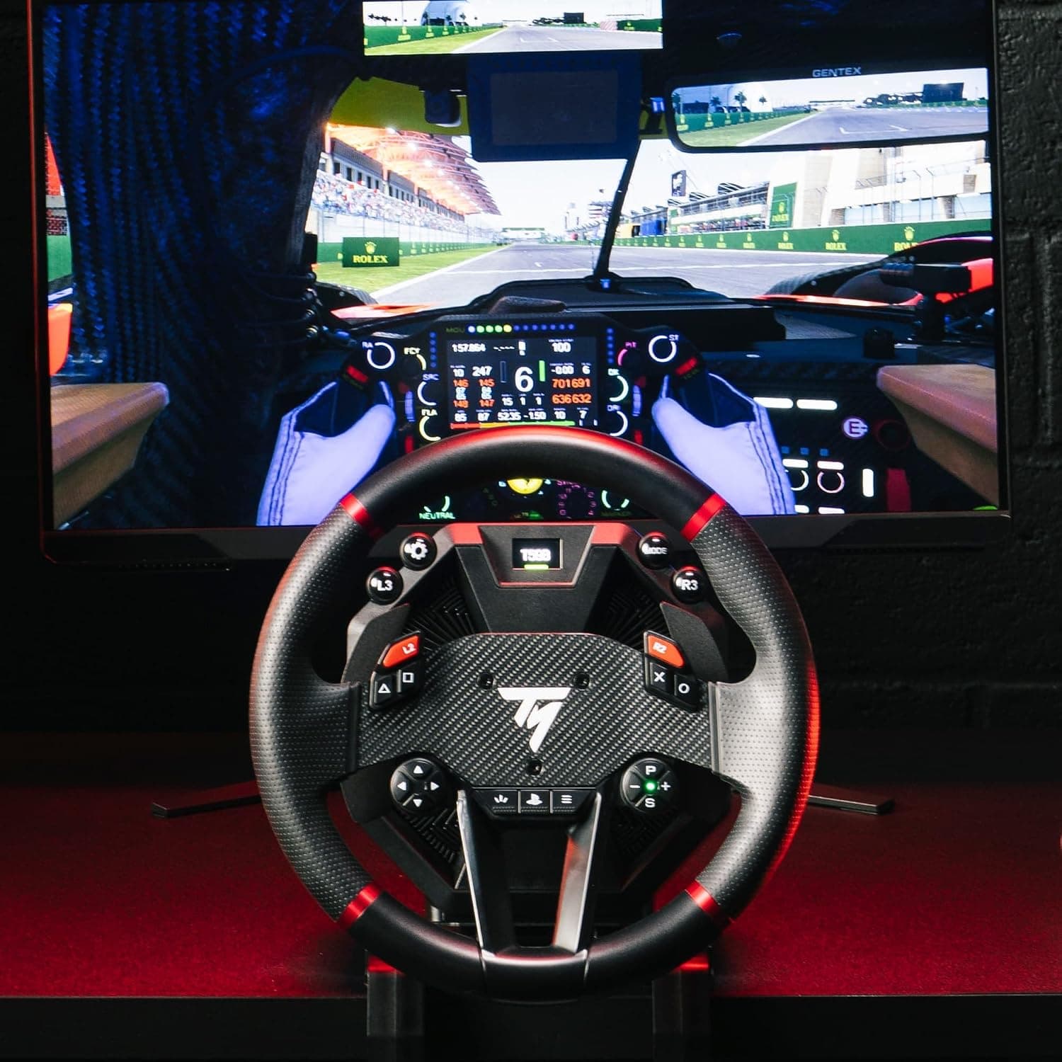 فرمان مسابقهای مخصوص PS5، PS4 و PC Thrustmaster با Direct Axial Drive و بازخورد نیرویی مدل T598 فرمان مسابقهای مخصوص PS5، PS4 و PC Thrustmaster با Direct Axial Drive و بازخورد نیرویی مدل T598