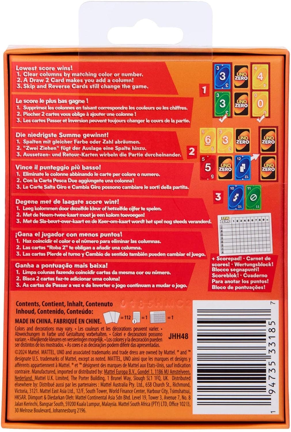 بازی کارتی Mattel UNO Zero برای ۲ تا ۸ نفر مدل JHH48 بازی کارتی Mattel UNO Zero برای ۲ تا ۸ نفر مدل JHH48
