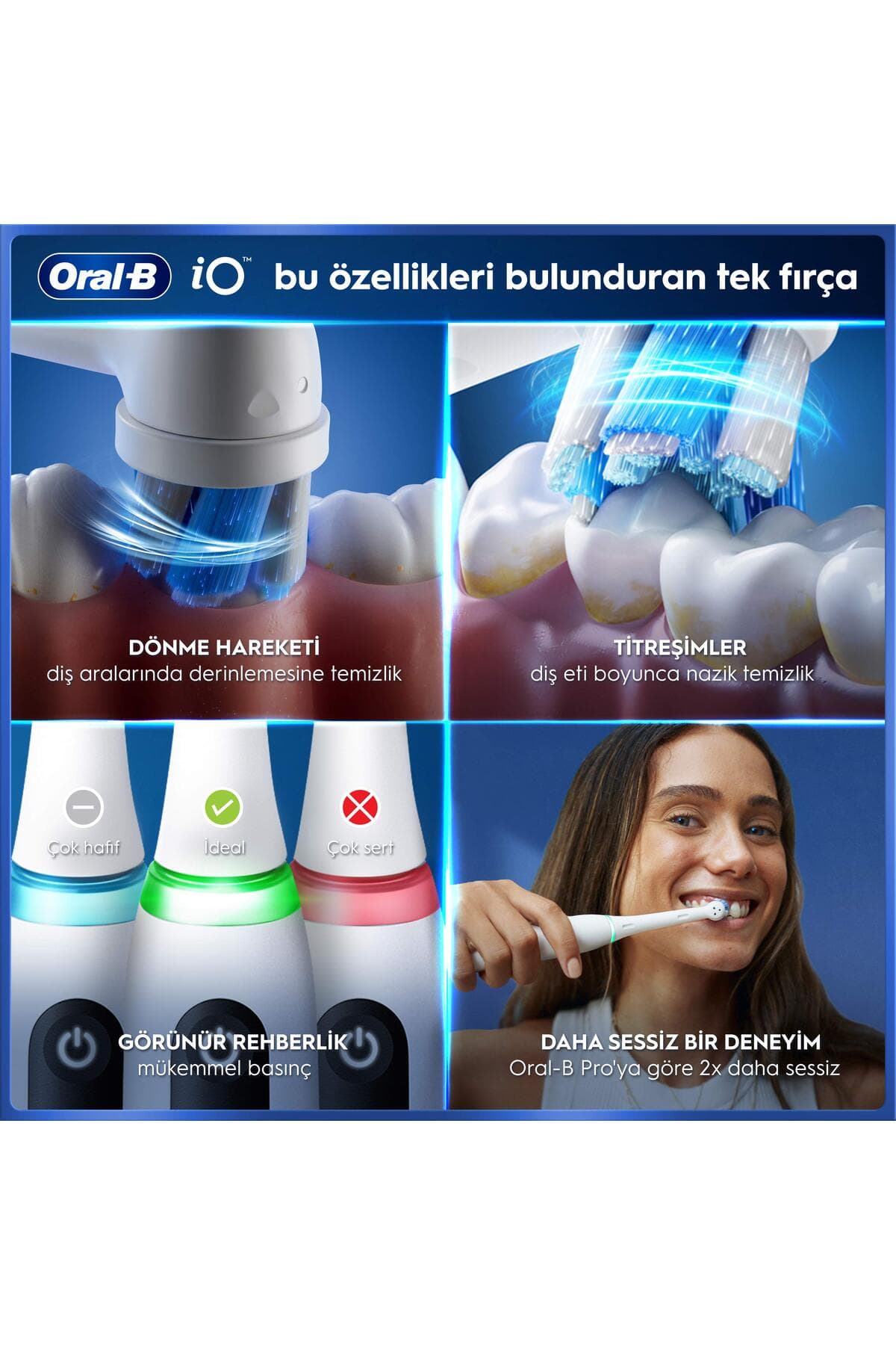 مسواک برقی شارژی Oral-B با 1 سری، باتری بادوام و کیف مسافرتی مدل iO5 مسواک برقی شارژی Oral-B با 1 سری، باتری بادوام و کیف مسافرتی مدل iO5