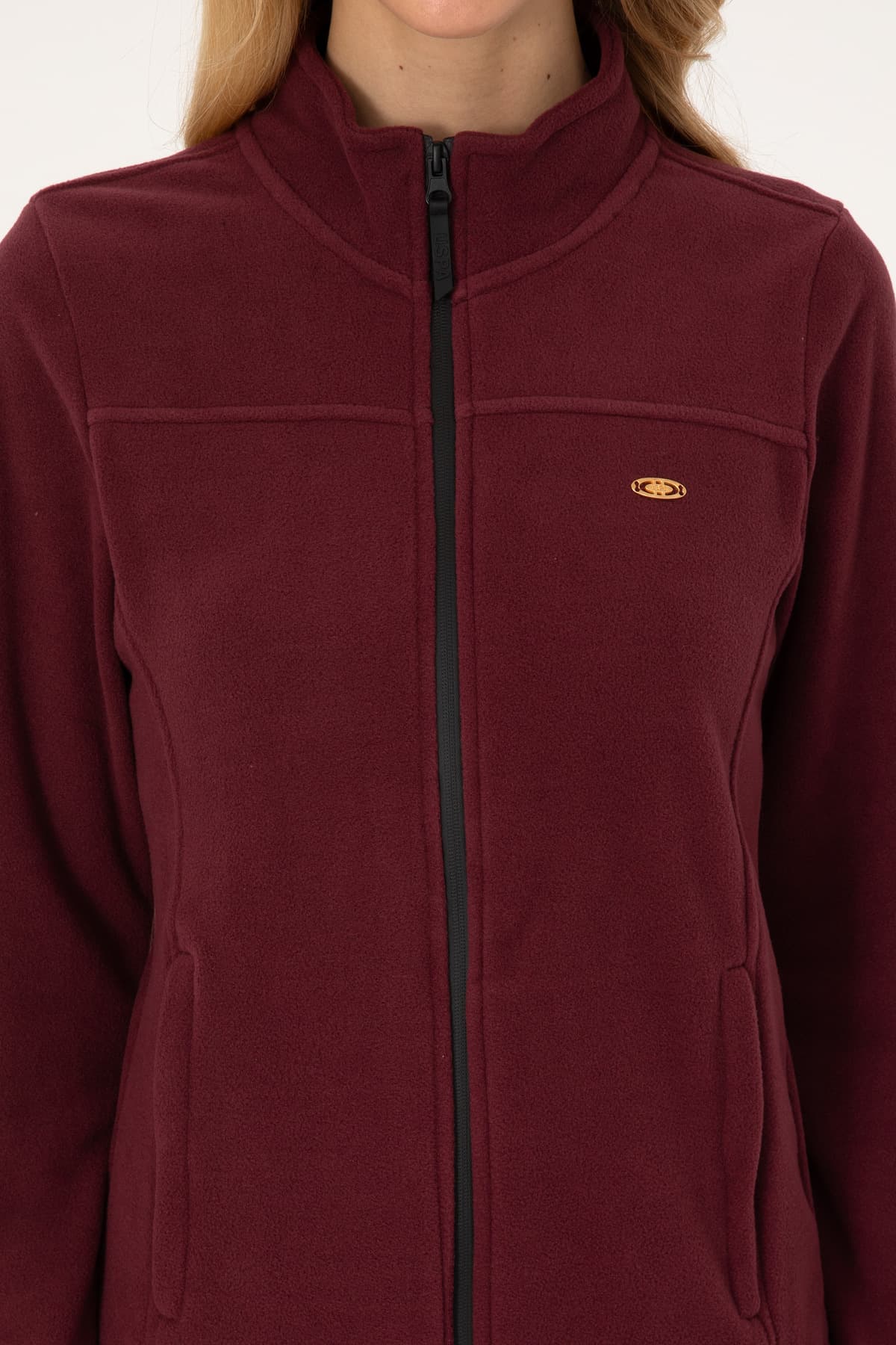 سوئیشرت پلار زنانه U.S. Polo Assn. زرشکی یقه ایستاده زیپ دار مدل 50316729-VR177 سوئیشرت پلار زنانه U.S. Polo Assn. زرشکی یقه ایستاده زیپ دار مدل 50316729-VR177