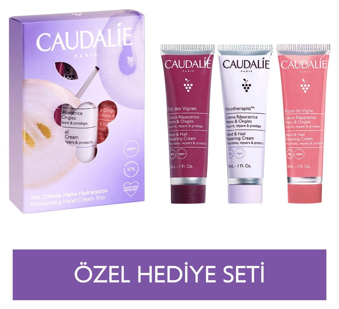 ست کرم دست نمرسان Caudalie سهتایی 30ml ست کرم دست نمرسان Caudalie سهتایی 30ml