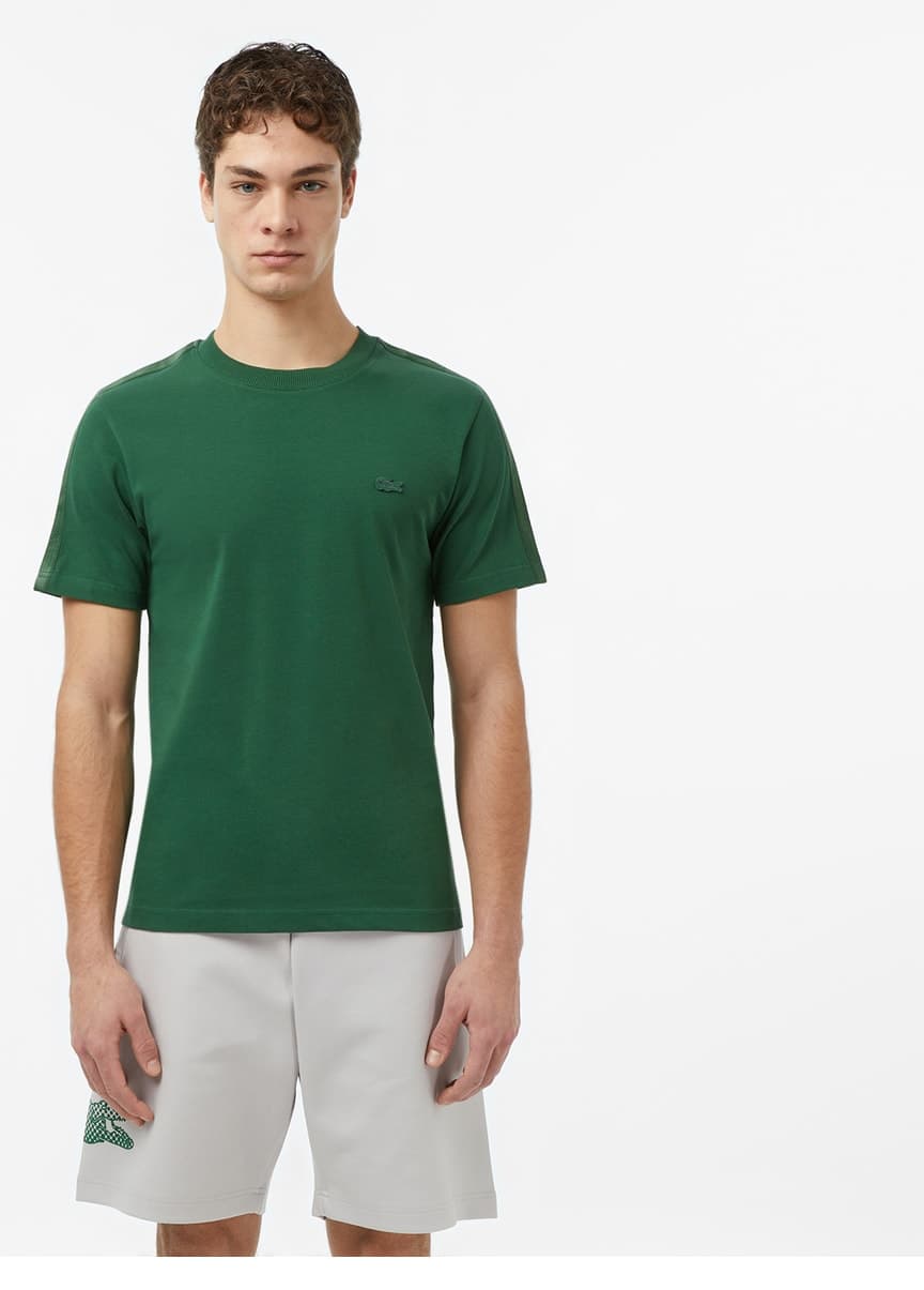 تیشرت مردانه Lacoste فیت معمولی یقه گرد سبز تیره تیشرت مردانه Lacoste فیت معمولی یقه گرد سبز تیره