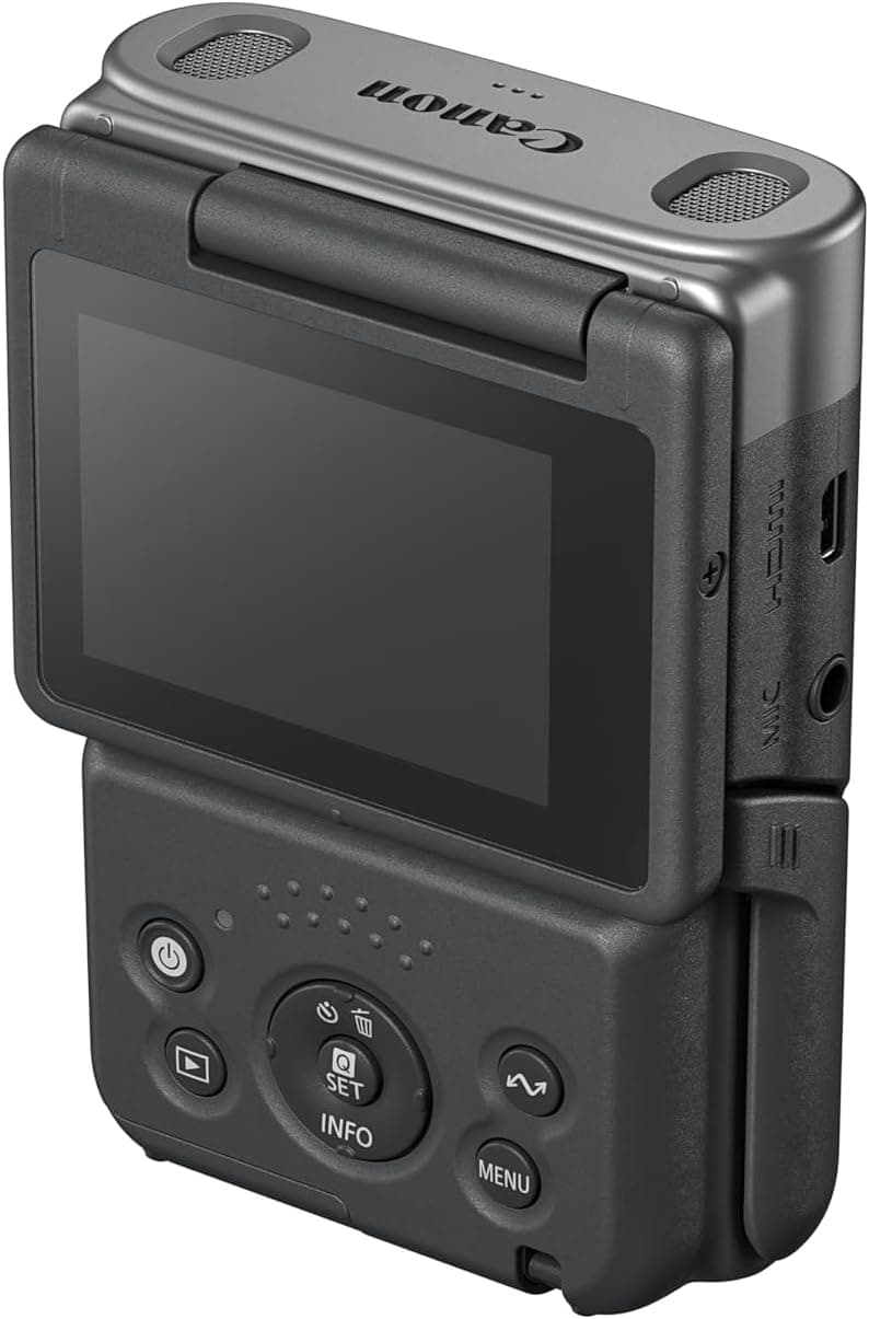 دوربین فیلمبرداری Canon کیت ولاگینگ 4K نقرهای مدل PowerShot V10 دوربین فیلمبرداری Canon کیت ولاگینگ 4K نقرهای مدل PowerShot V10