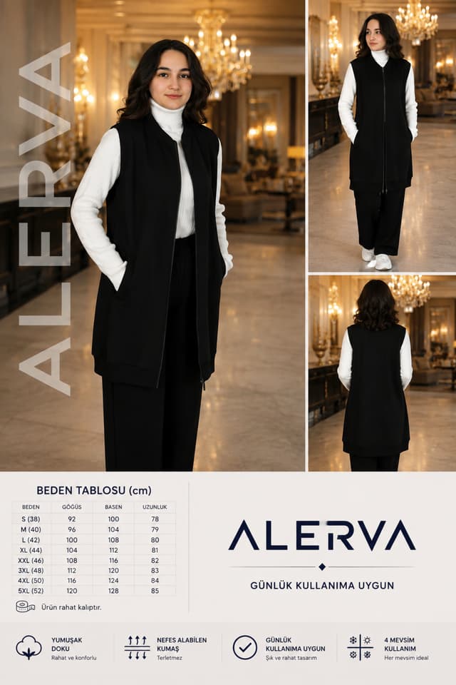 جلیقه زنانه Butik پوشش اسلامی مدل Alerva جلیقه زنانه Butik پوشش اسلامی مدل Alerva