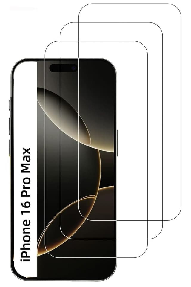 محافظ صفحهنمایش EVAX شیشه حرارتدیده HD مقاوم در برابر شکستگی مناسب iPhone 16 Pro Max بسته 3تایی محافظ صفحهنمایش EVAX شیشه حرارتدیده HD مقاوم در برابر شکستگی مناسب iPhone 16 Pro Max بسته 3تایی