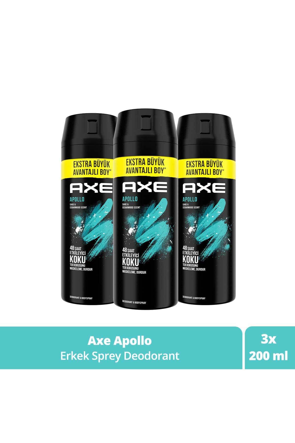 اسپری دئودورانت مردانه Axe با رایحه جذاب ۴۸ ساعته Apollo 200 ml x3 اسپری دئودورانت مردانه Axe با رایحه جذاب ۴۸ ساعته Apollo 200 ml x3