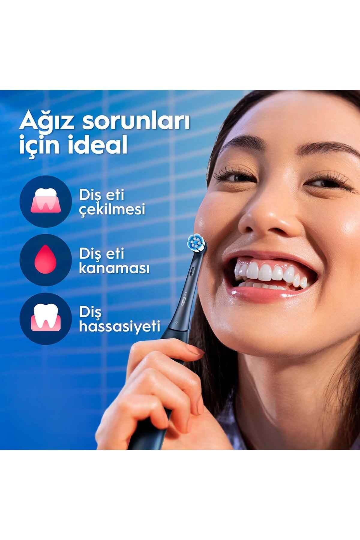مسواک برقی شارژی Oral-B مدل iO3 مشکی با 1 سری مسواک، باتری بادوام و کیف مسافرتی مسواک برقی شارژی Oral-B مدل iO3 مشکی با 1 سری مسواک، باتری بادوام و کیف مسافرتی
