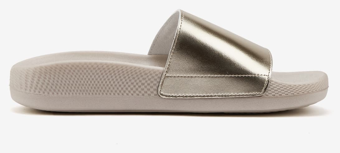 دمپایی زنانه Skechers طلایی HYPER SLIDE - SHINE ON مدل 140431 GLD دمپایی زنانه Skechers طلایی HYPER SLIDE - SHINE ON مدل 140431 GLD