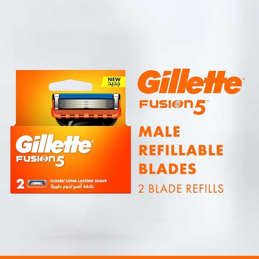 تیغ اصلاح مردانه Gillette Fusion 5 2 Pcs تیغ اصلاح مردانه Gillette Fusion 5 2 Pcs