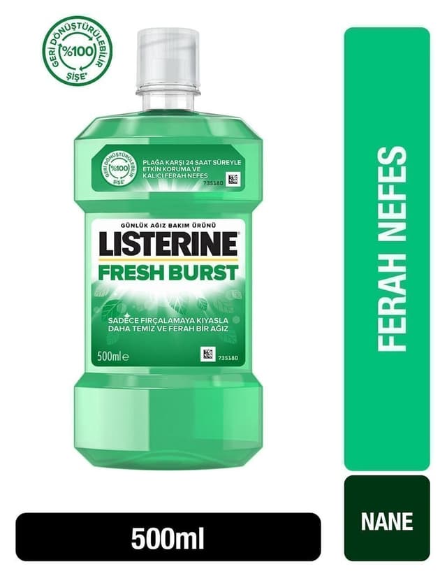 دهانشویه Listerine Fresh Burst 500ml دهانشویه Listerine Fresh Burst 500ml