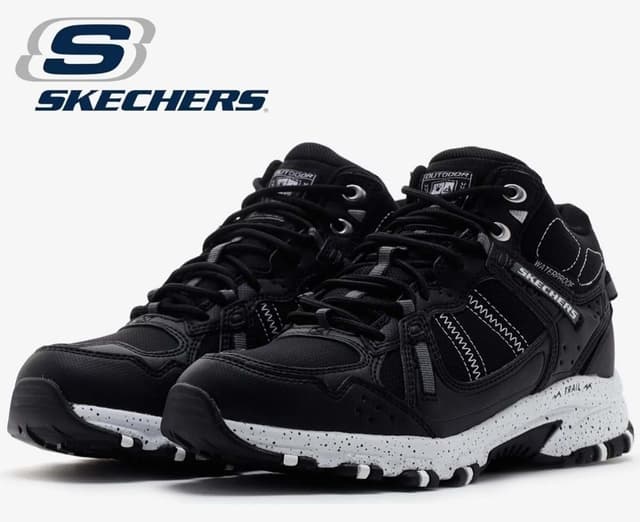 بوت یونیسکس Skechers ضدآب فضای باز سیاه-سفید Hillcrest-Bound Peak مدل 180021 بوت یونیسکس Skechers ضدآب فضای باز سیاه-سفید Hillcrest-Bound Peak مدل 180021