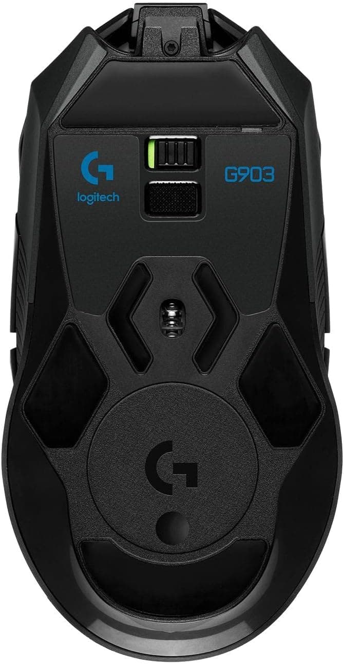 ماوس گیمینگ بیسیم Logitech G مدل G903 LIGHTSPEED، حسگر HERO 25.600 DPI، RGB LIGHTSYNC، دوطرفه، وزن قابل تنظیم، باتری 140 ساعته، مشکی ماوس گیمینگ بیسیم Logitech G مدل G903 LIGHTSPEED، حسگر HERO 25.600 DPI، RGB LIGHTSYNC، دوطرفه، وزن قابل تنظیم، باتری 140 ساعته، مشکی